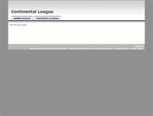 Tablet Screenshot of continentalleague.org
